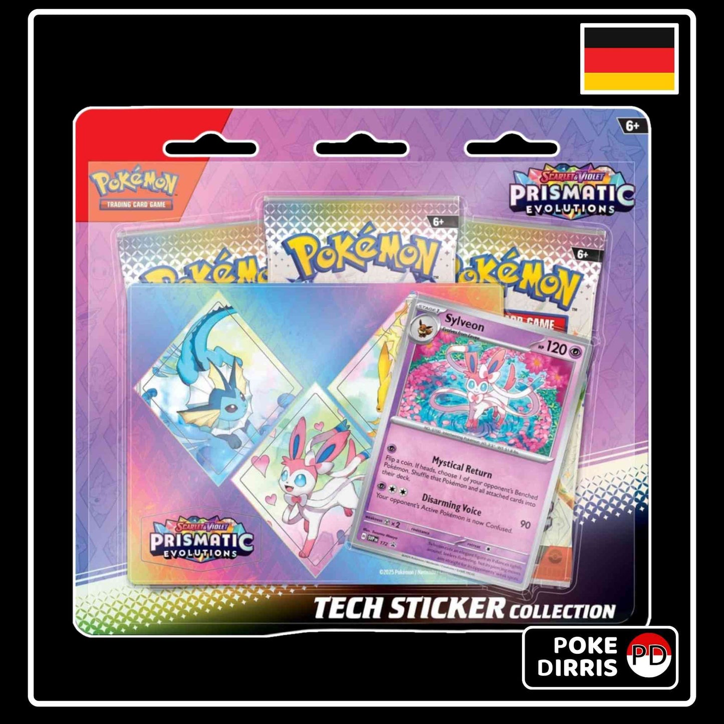 Pokemon Prismatische Entwicklungen Tech-Sticker Kollektion Deutsch Feelinara