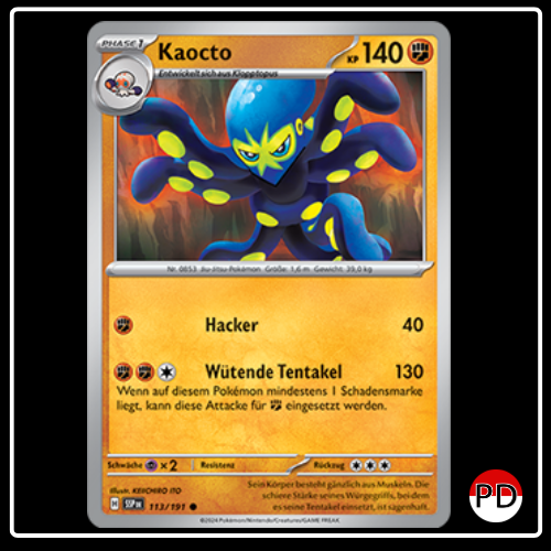 Kaocto 113/191 Pokemon Stürmische Funken