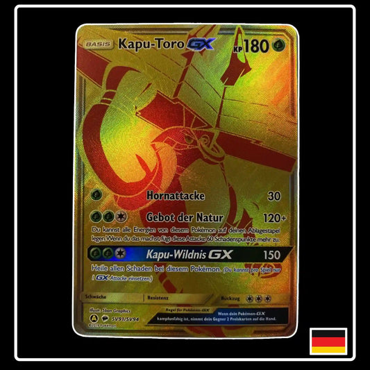 Kapu-Toro GX GOLD SV91/SV94 Pokemon Verborgenes Schicksal
