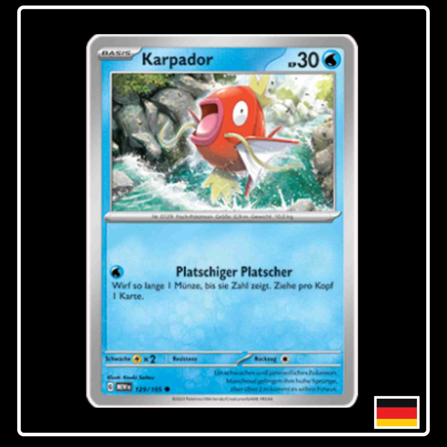 Karpador 129/165 aus dem Pokemon Set Karmesin & Purpur 151