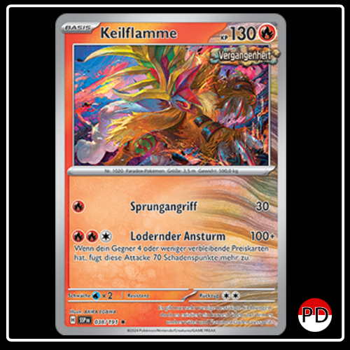 Keilflamme 038/191 Pokemon Stürmische Funken