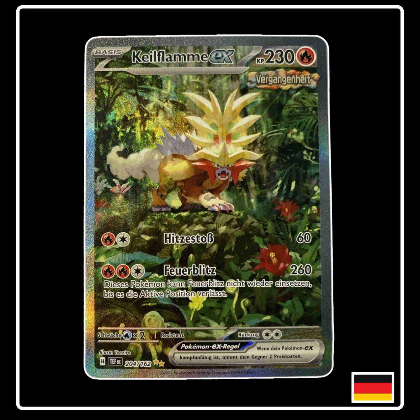Keilflamme ex SIR 204/162 aus dem Pokemon Set Gewalten der Zeit
