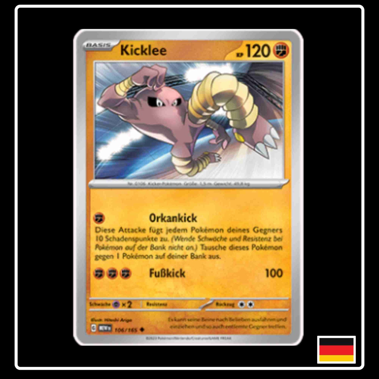 Kicklee 106/165 aus dem Pokemon Set Karmesin & Purpur 151