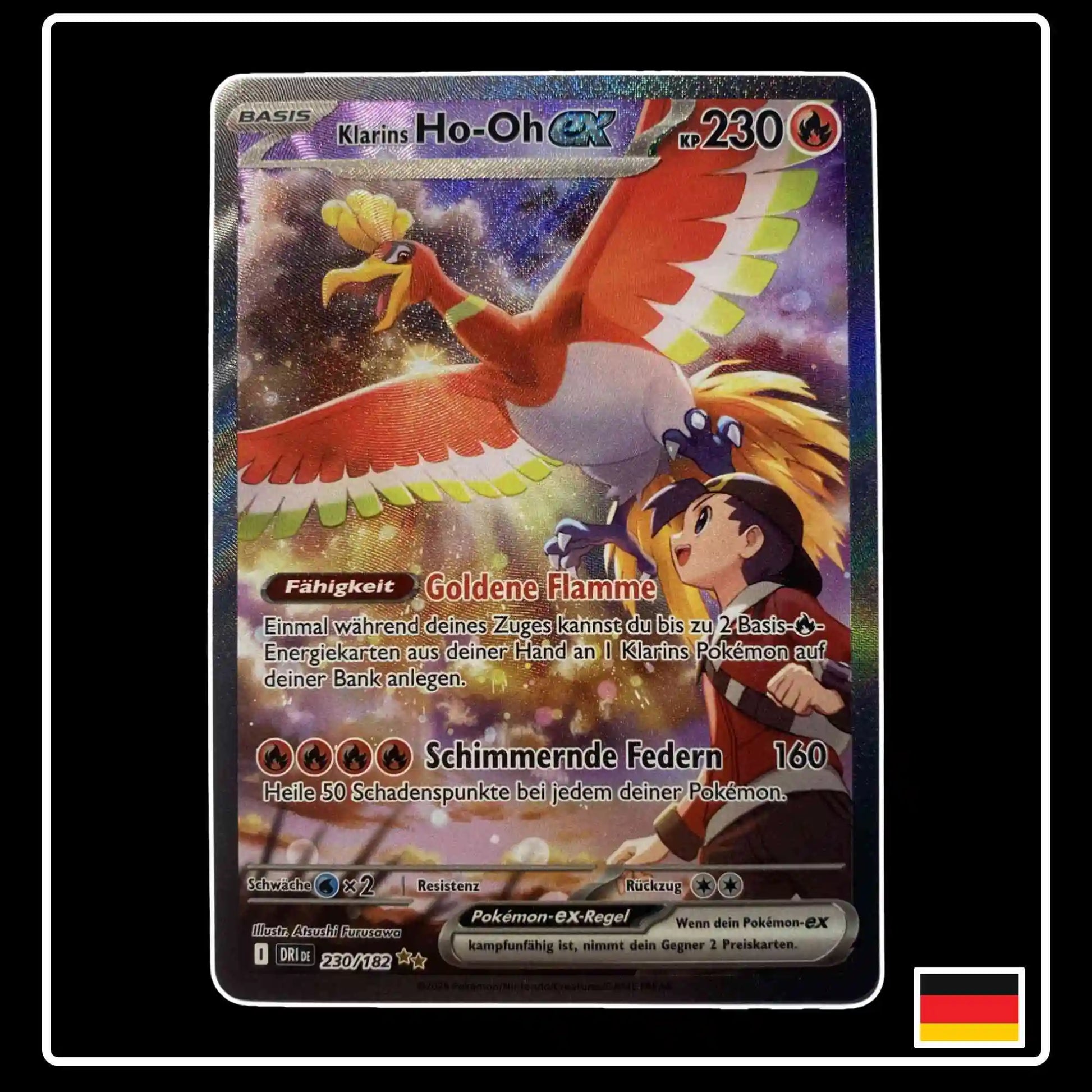 Klarins Ho-Oh ex Special Illustration Rare 230/182 Pokemon Ewige Rivalen