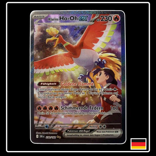 Klarins Ho-Oh ex Special Illustration Rare 230/182 Pokemon Ewige Rivalen