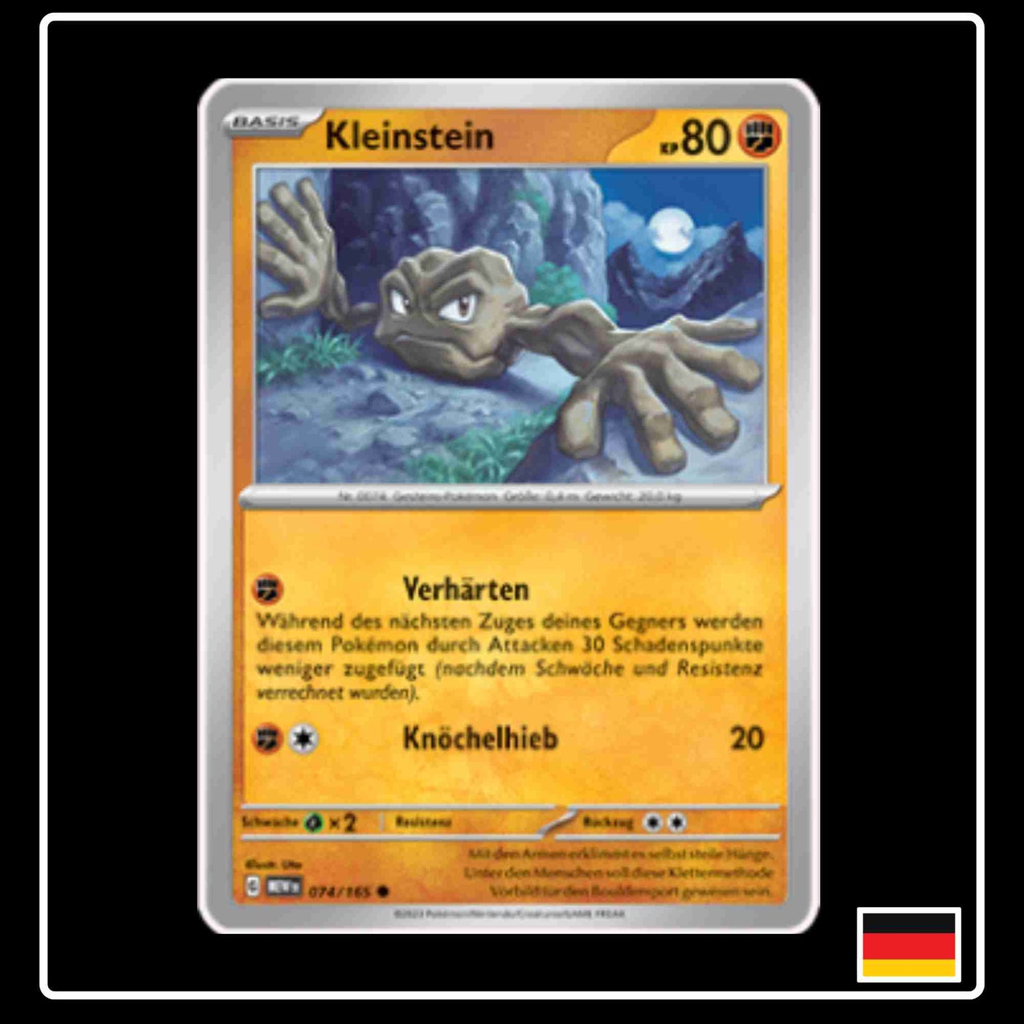 Kleinstein 074/165 aus dem Pokemon Set Karmesin & Purpur 151