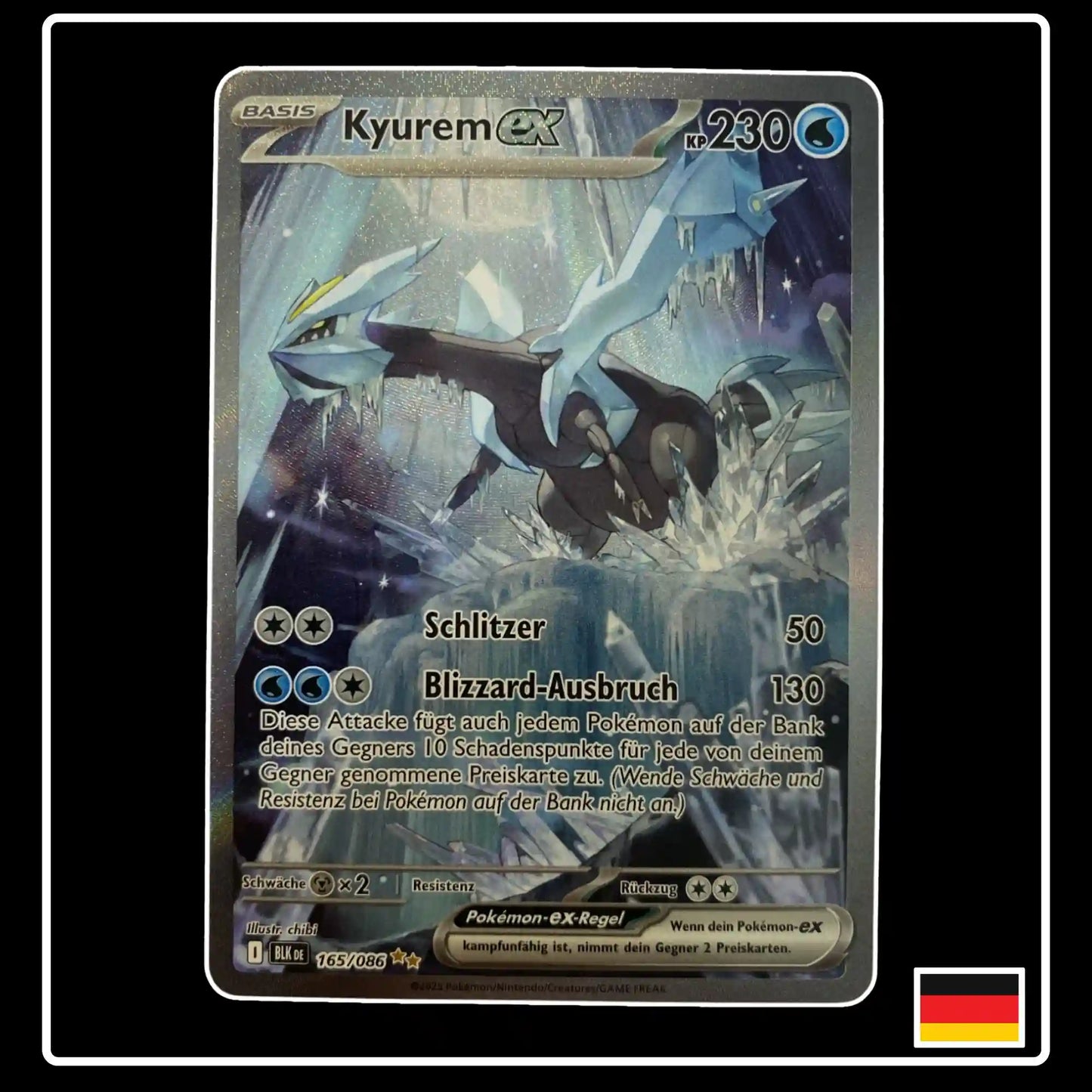 Kyurem ex Special Illustration Rare 165/086 Pokemon Schwarze Blitze