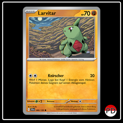 Larvitar 080/159 Pokemon Reisegefährten