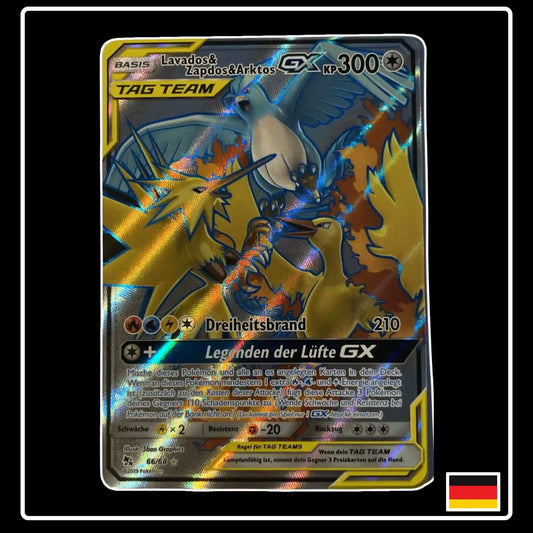 Lavados, Zapdos & Arktos GX Full Art 66/68 Pokemon Verborgenes Schicksal