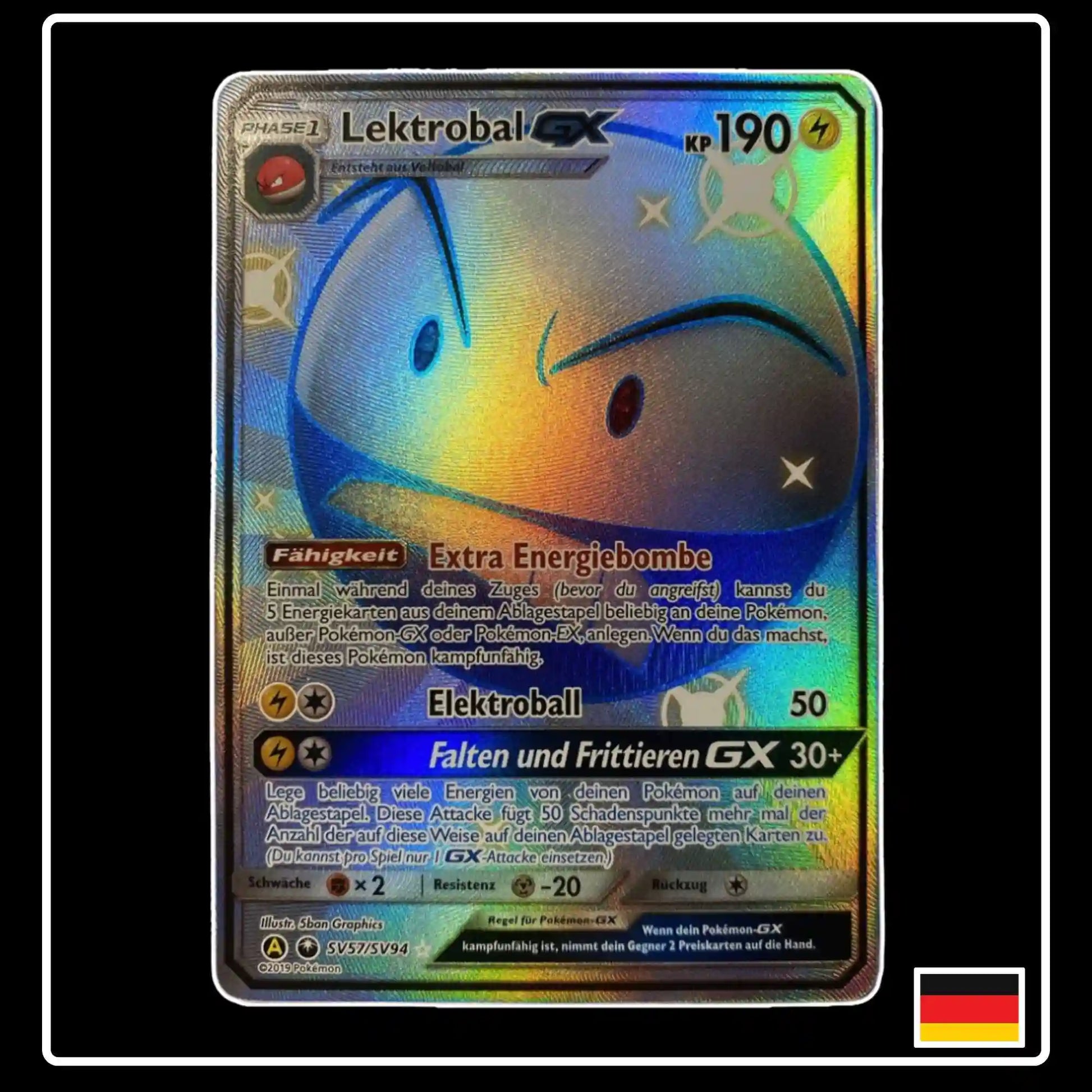 Lektrobal GX Shiny SV57 Pokemon Verborgenes Schicksal