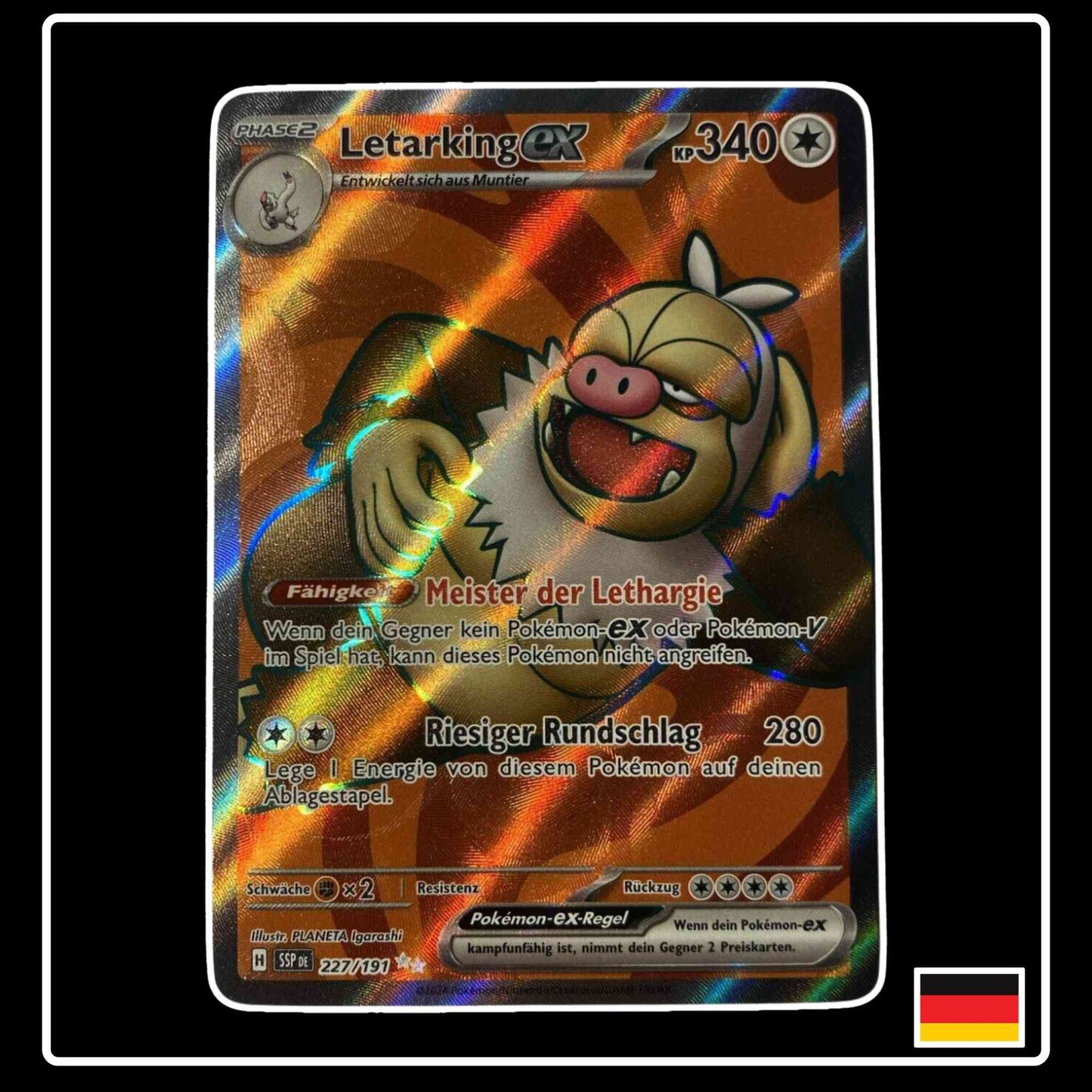 Letarking ex Full Art 227/191 Pokemon Stürmische Funken