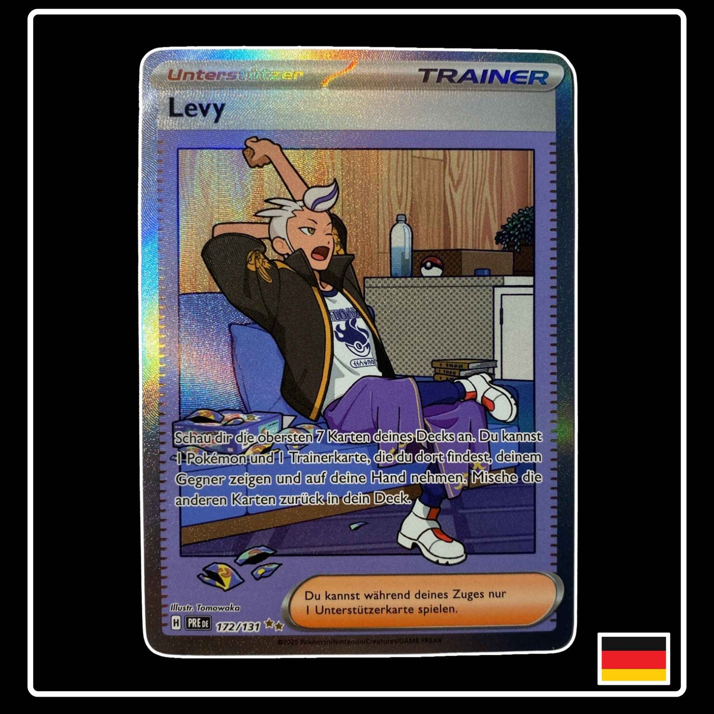 Levy Special Illustration Rare Pokémon Karte – Prismatische Entwicklungen, Deutsch, holografisch, selten