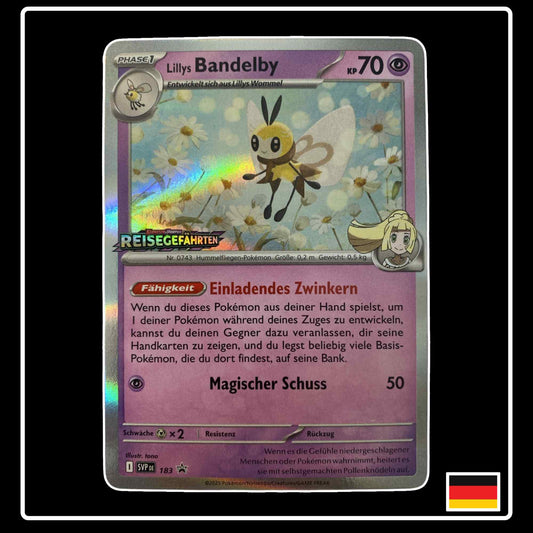 Lillys Bandelby Reisegefährten PROMO Pokémon Karte – Karmesin & Purpur , Deutsch, holografisch, selten