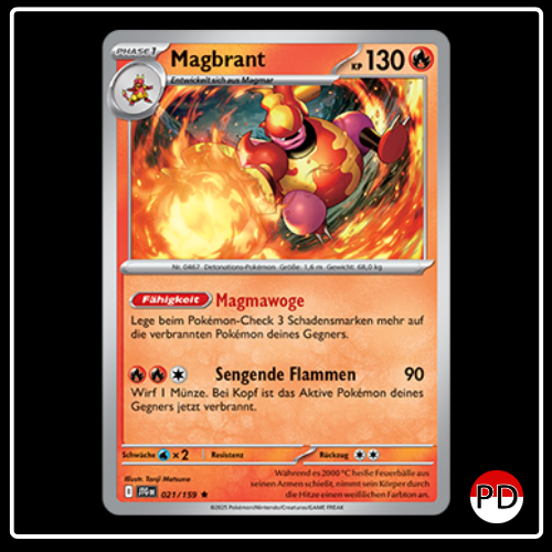 Magbrant 021/159 Pokemon Reisegefährten