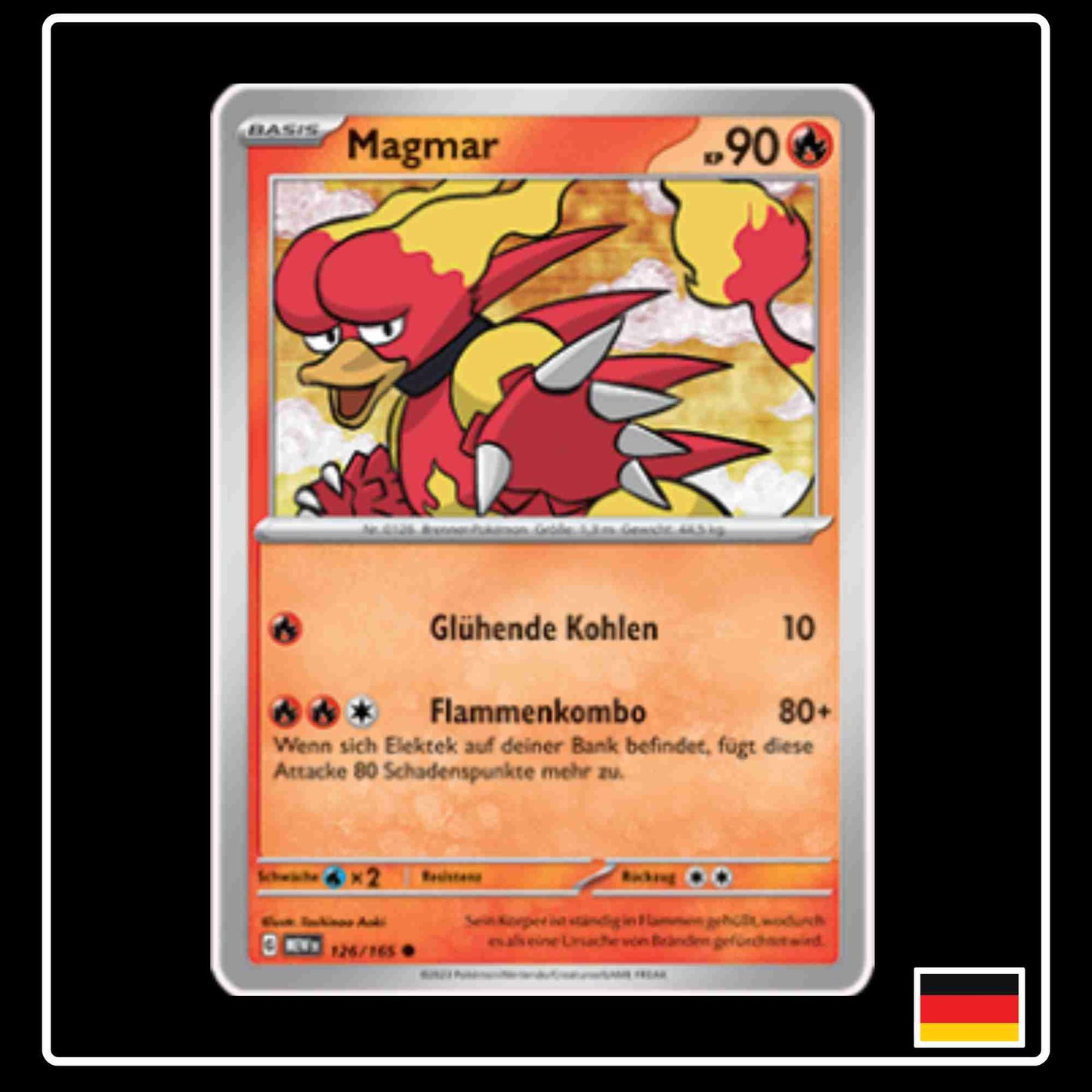 Magmar 126/165 aus dem Pokemon Set Karmesin & Purpur 151