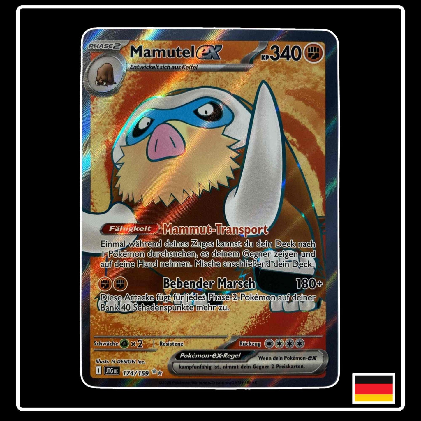 Mamutel ex Full Art 174/159 Pokemon Reisegefährten