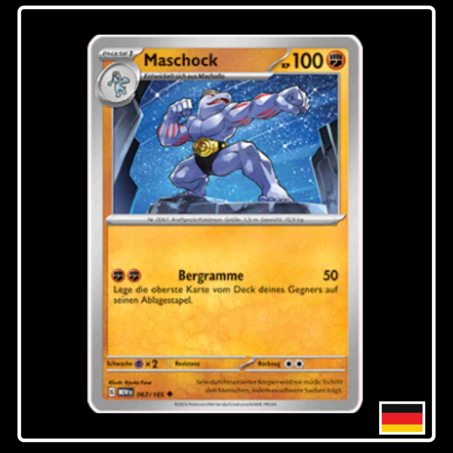 Maschock 067/165 aus dem Pokemon Set Karmesin & Purpur 151