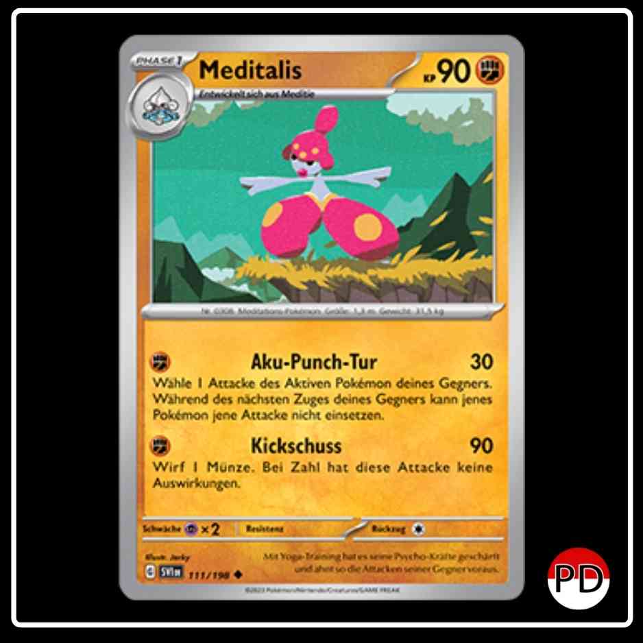 Meditalis 111/198 Pokemon Karmesin & Purpur