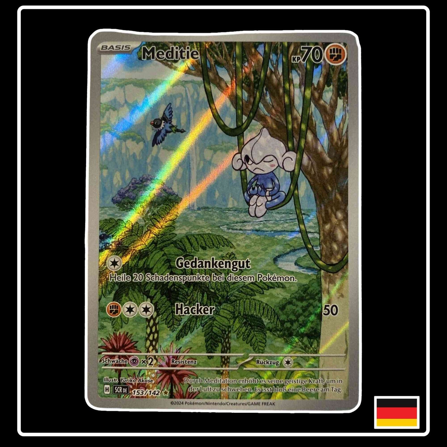 Meditie Illustration Rare 153/142 Pokemon Stellarkrone