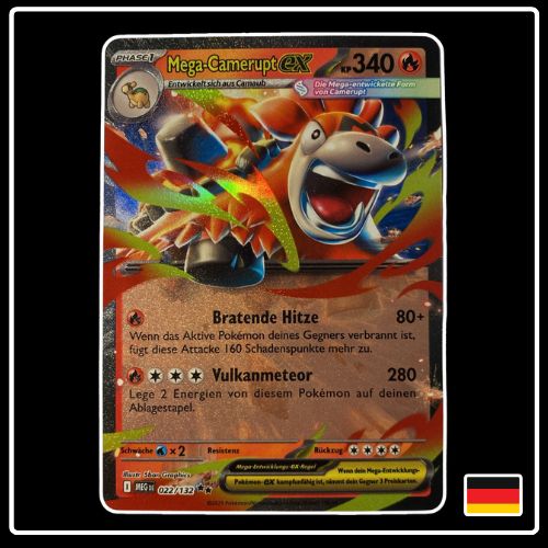 Mega Camerupt ex 022/132 Pokemon Mega Entwicklung