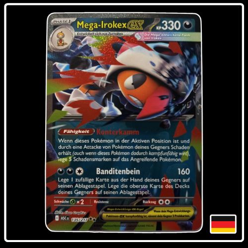 Mega-Irokex ex 135/217 Pokemon Erhabene Helden