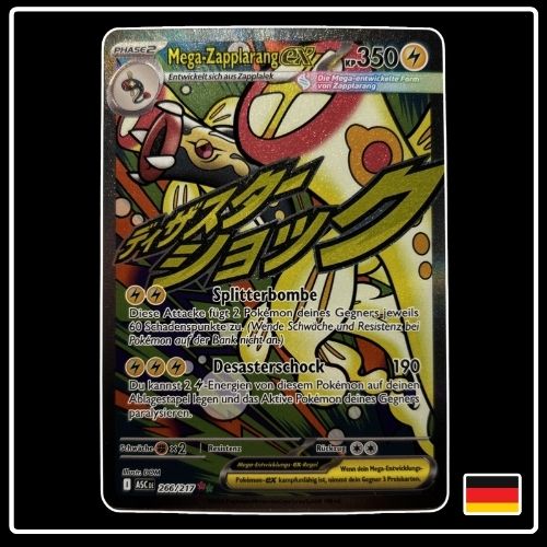 Mega-Zapplarang ex Mega Attack Rare 266/217 Pokemon Erhabene Helden