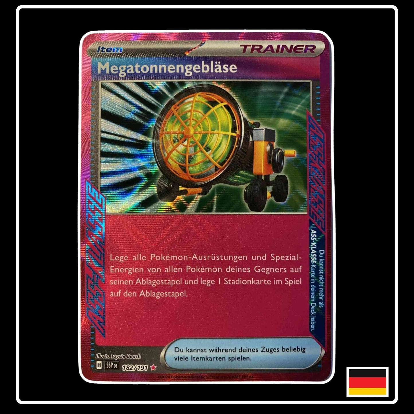 Megatonnengebläse ACE Pokemon Stürmische Funken