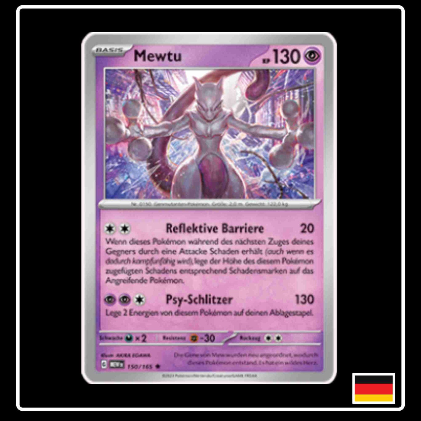 Mewtu 150/165 aus dem Pokemon Set Karmesin & Purpur 151