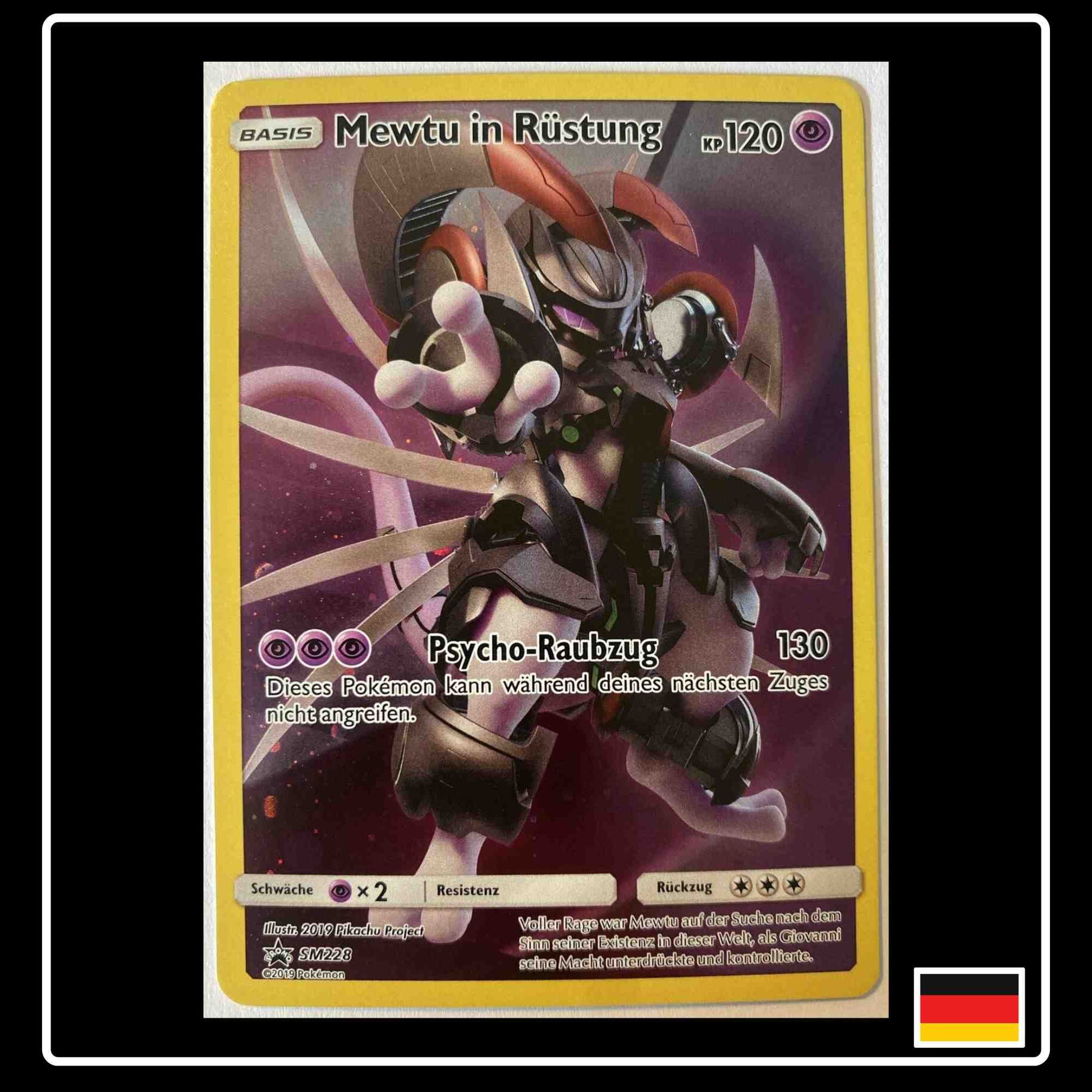 Mewtu in Rüstung Full Art SM228 Pokemon SM Black Star Promo