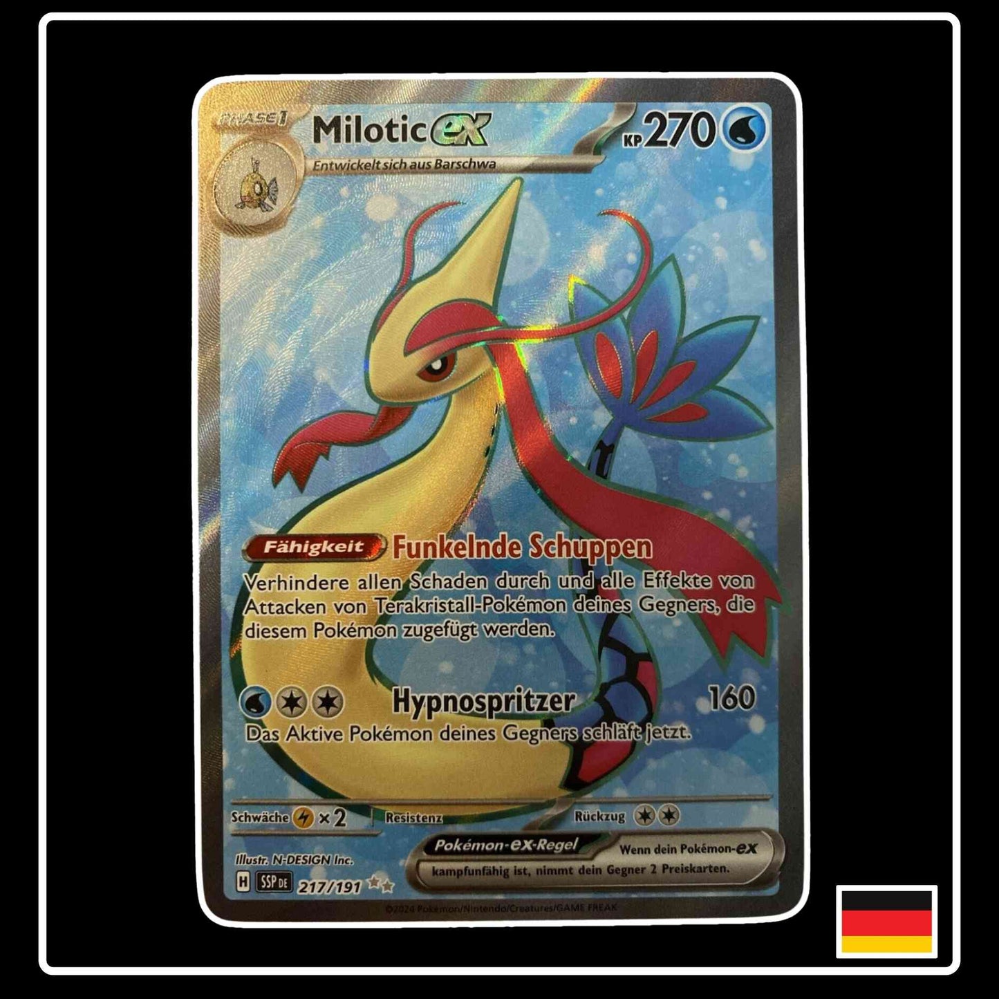 Milotic ex 217/191 Pokemon Stürmische Funken