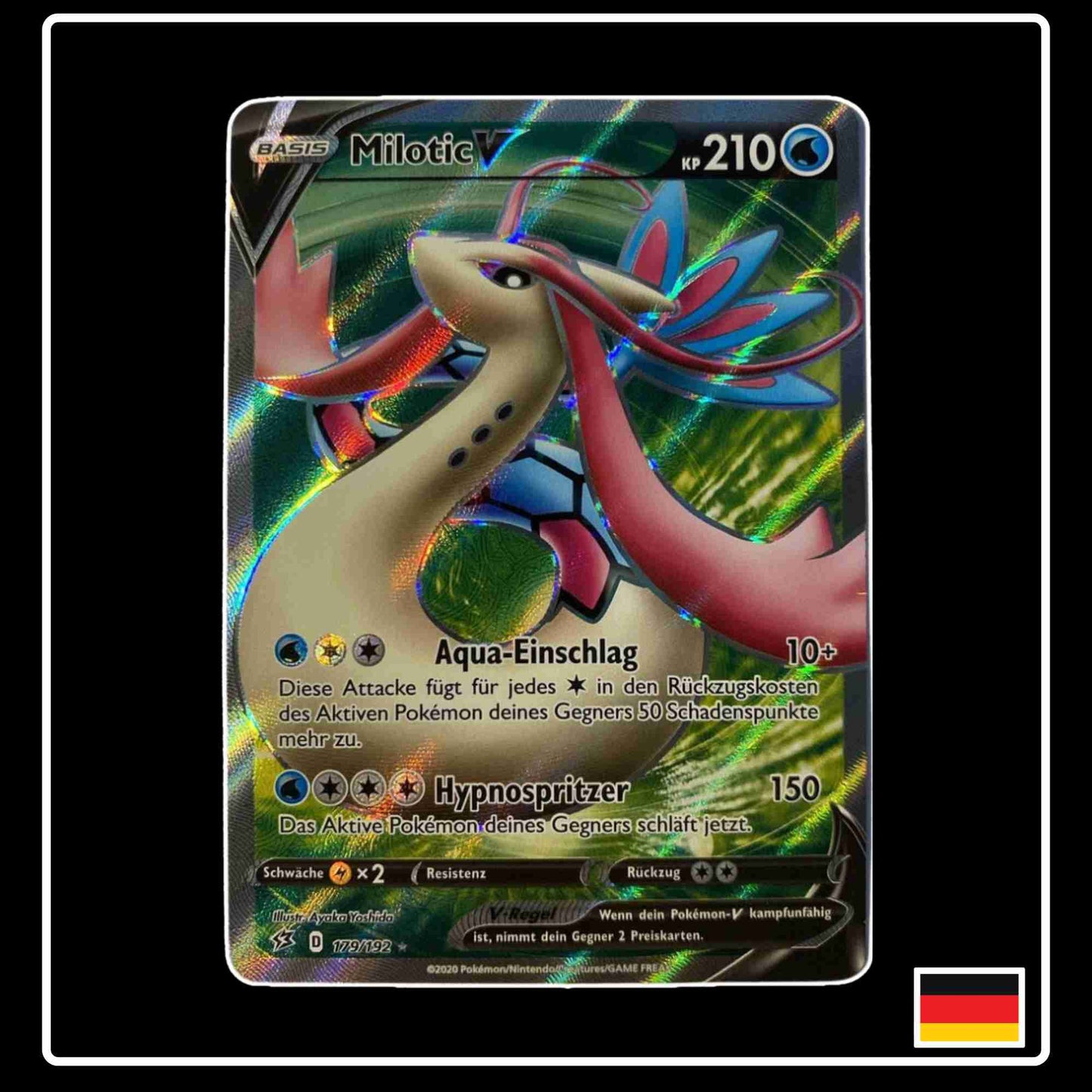 Milotic V Full Art 179/179 aus dem Pokemon Set Clash der Rebellen