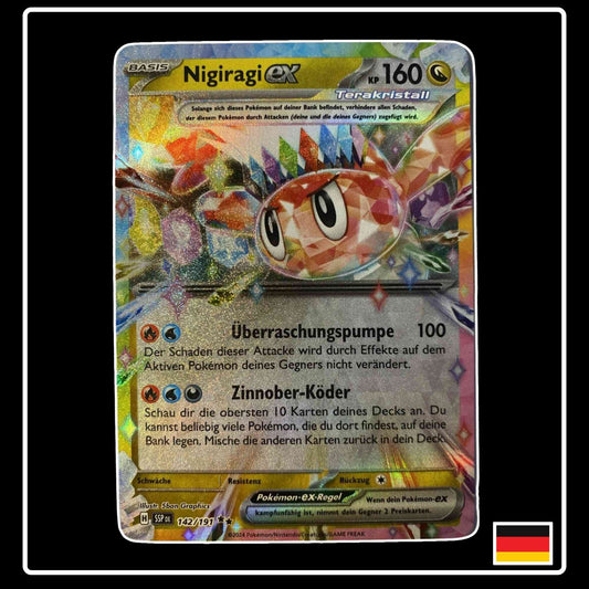 Nigiragi ex 142/191 Pokemon Stürmische Funken