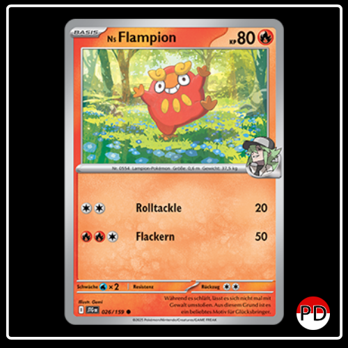 Ns Flampion 026/159 Pokemon Reisegefährten