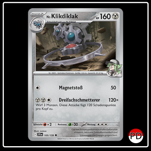 Ns Klikdiklak 105/159 Pokemon Reisegefährten
