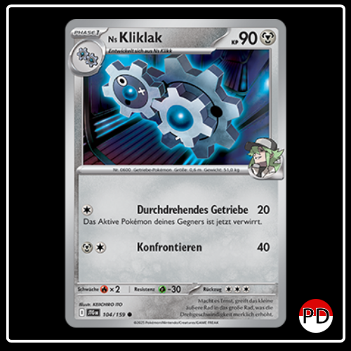 Ns Kliklak 104/159 Pokemon Reisegefährten