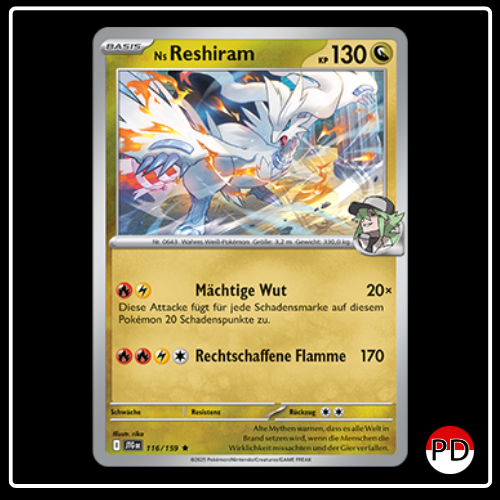 Ns Reshiram 116/159 Pokemon Reisegefährten