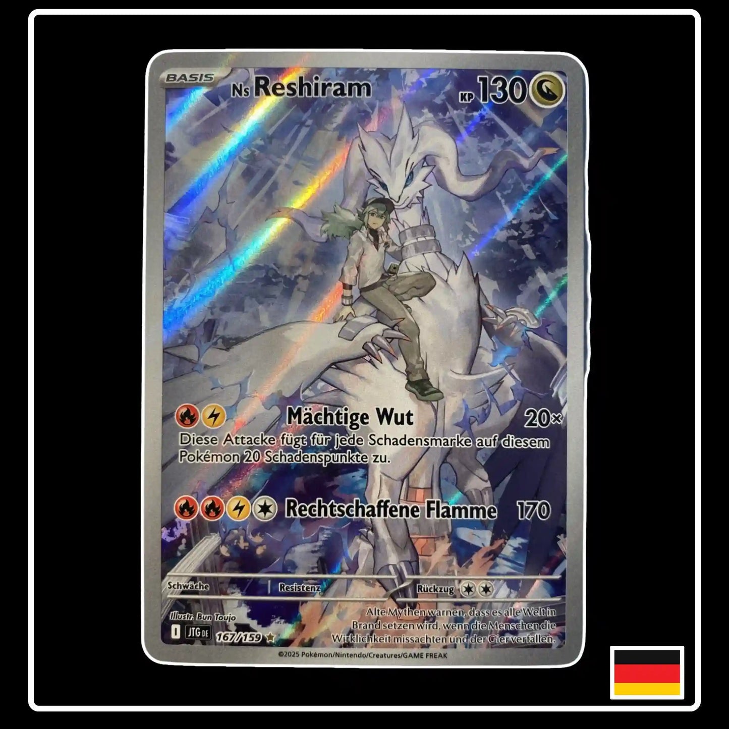 Ns Reshiram Illustration Rare 167/159 Pokemon Reisegefährten