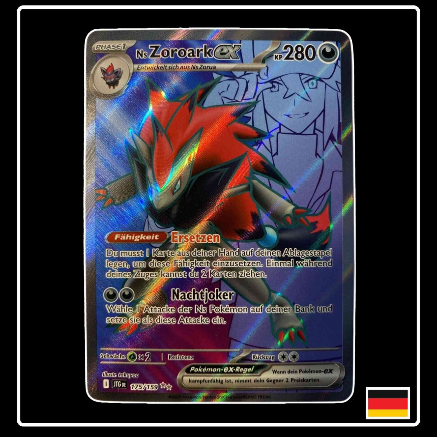 Ns Zoroark ex Full Art Pokemon Karte Reisegefährten 175/159