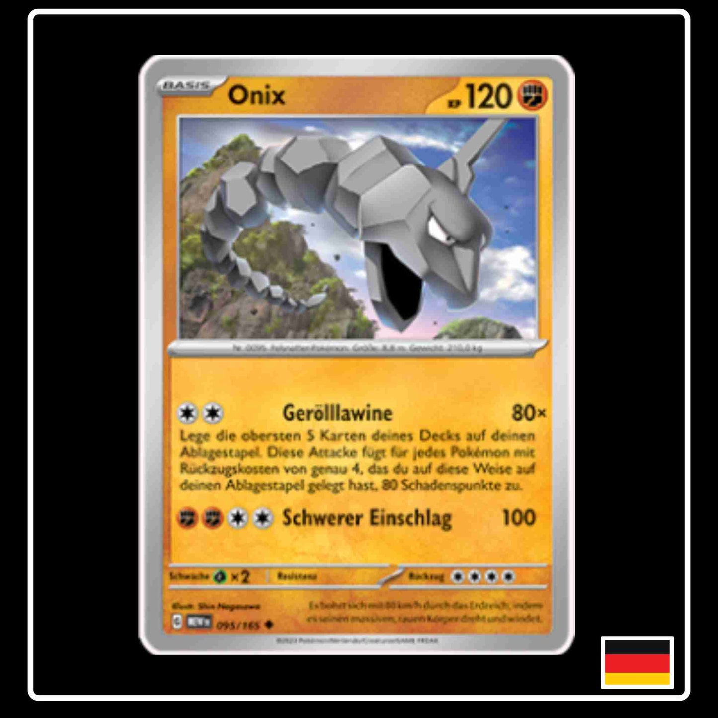 Onix 095/165 aus dem Pokemon Set Karmesin & Purpur 151