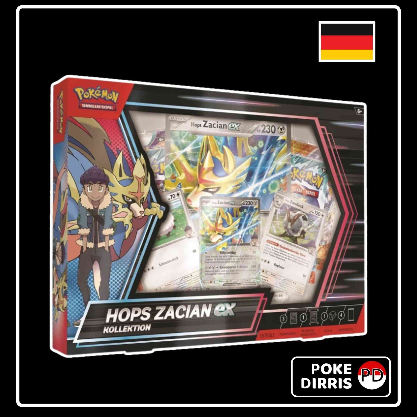 Pokemon Reisegefährten Hops Zacian ex - Kollektion (DE)
