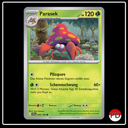 Parasek 005/159 Pokemon Reisegefährten