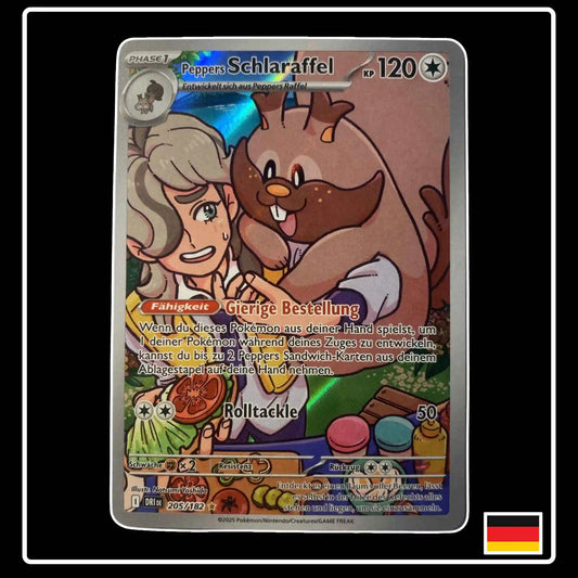 Peppers Schlaraffel Illustration Rare 205/182 Pokemon Ewige Rivalen