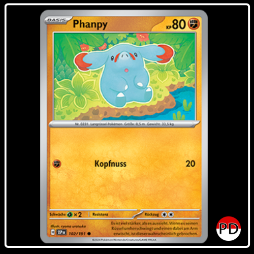 Phanpy 102/191 Pokemon Stürmische Funken