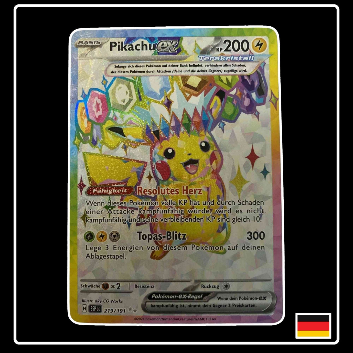 Pikachu ex Pokemon Stürmische Funken