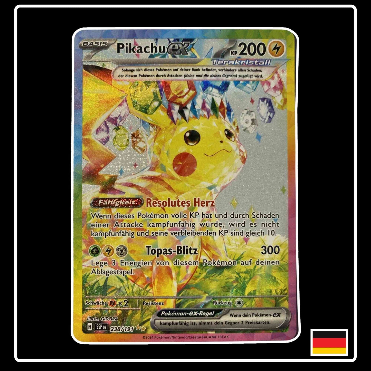 Pikachu ex 238/191 Pokemon Stürmische Funken