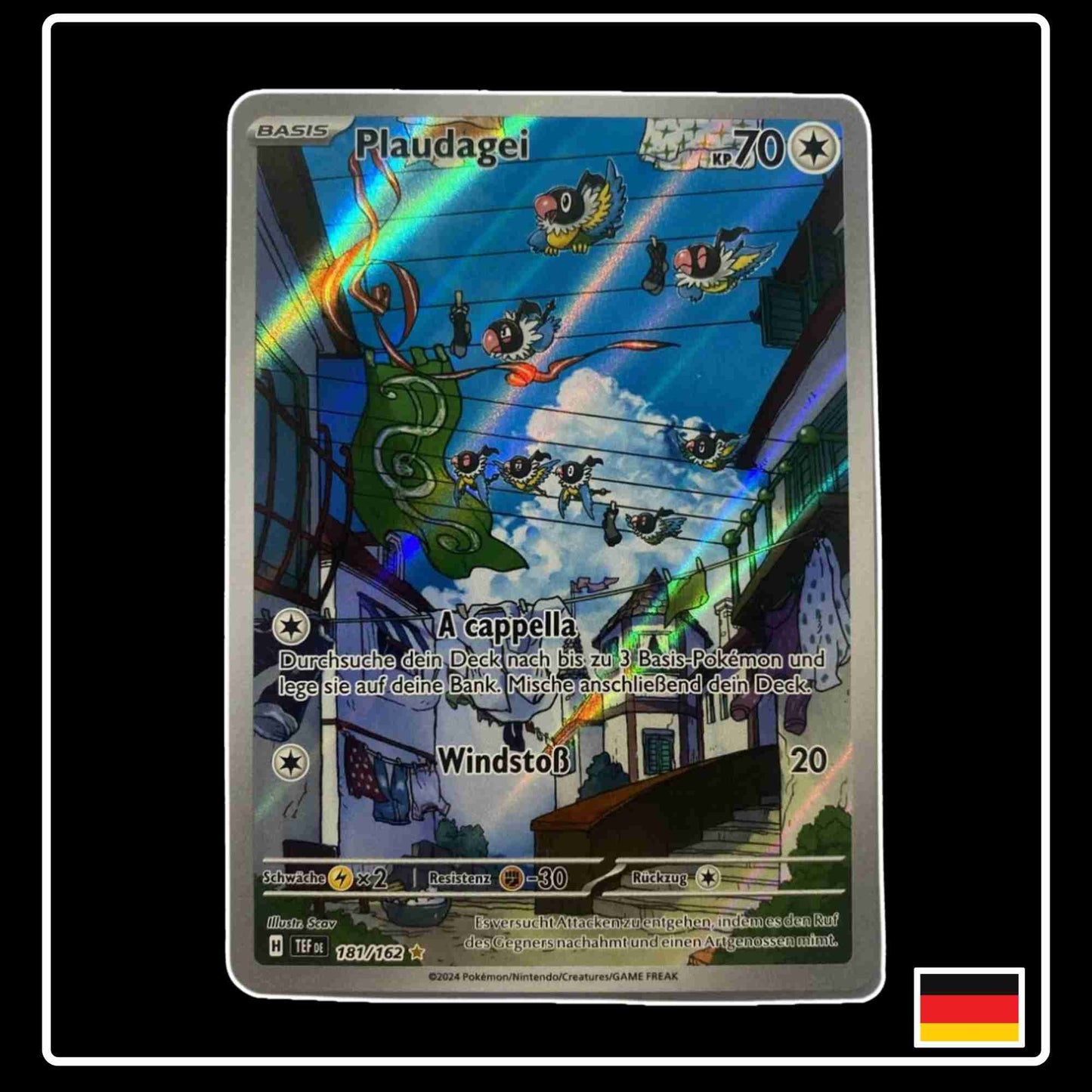 Plaudagei Illustration Rare Pokemon Karte 181/162 aus dem Set Gewalten der Zeit