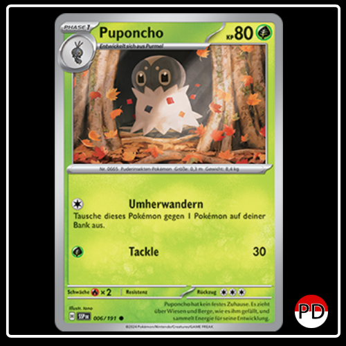 Puponcho 006/191 Pokemon Stürmische Funken Sammelkarten