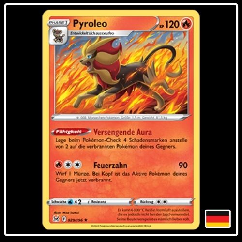 Pyroleo 029/196 Pokemon Verlorener Ursprung