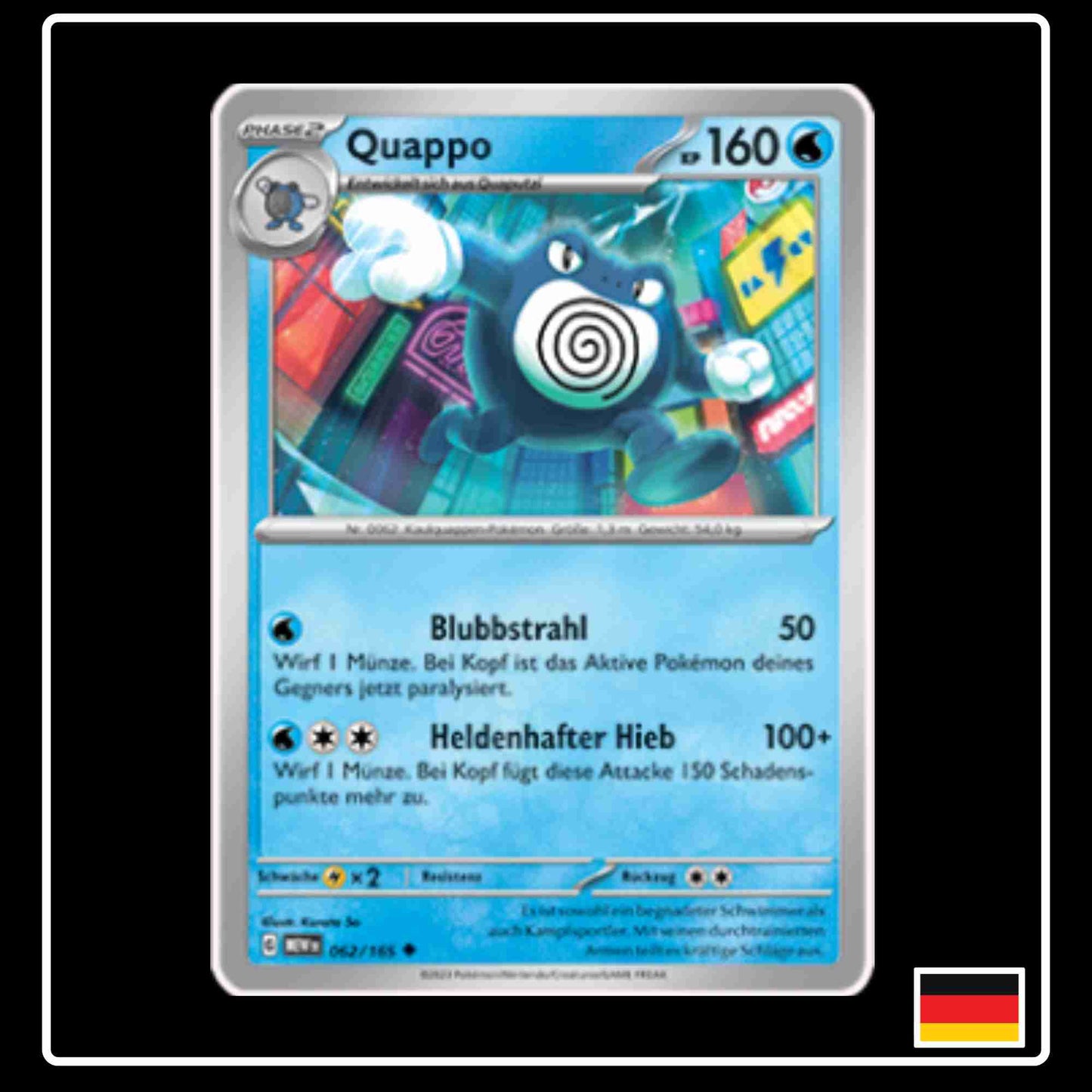 Quappo 062/165 aus dem Pokemon Set Karmesin & Purpur 151
