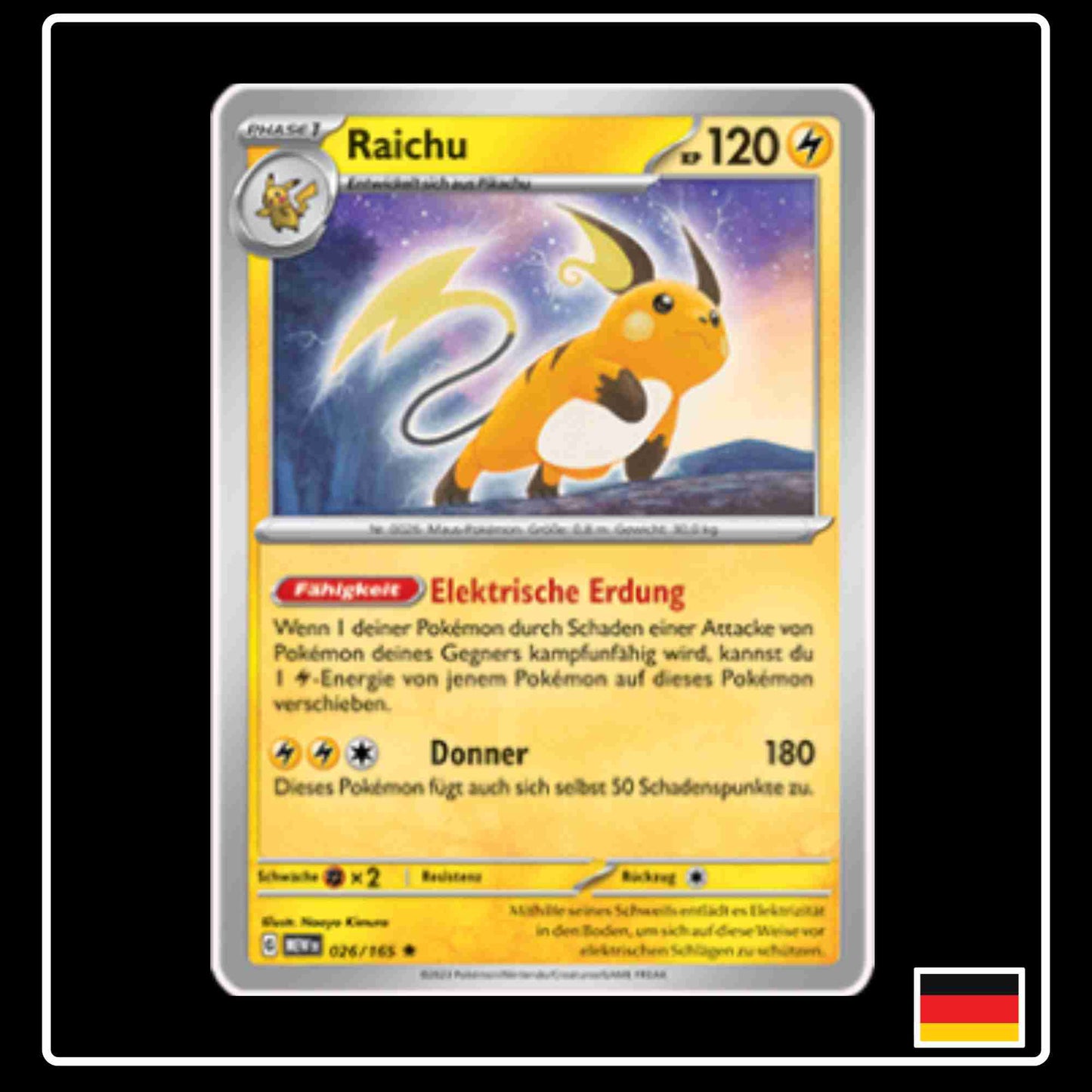Raichu 026/165 aus dem Pokemon Set Karmesin & Purpur 151